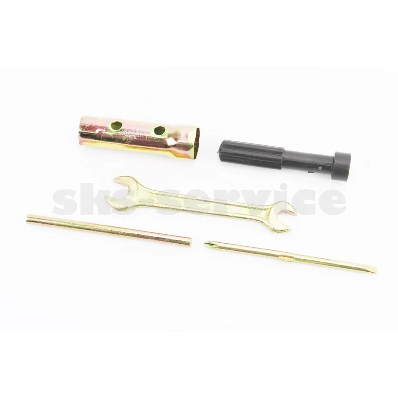 Ключ свічковий для 4Т - 16/18mm + 3 предмети (ріжковий ключ 8*10mm/шток/викрутка+-) ЗІП