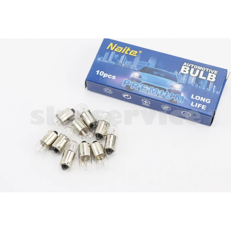 Лампа повороту (біла c цоколем) 12V / 3W T8.5 BA9S - 10шт