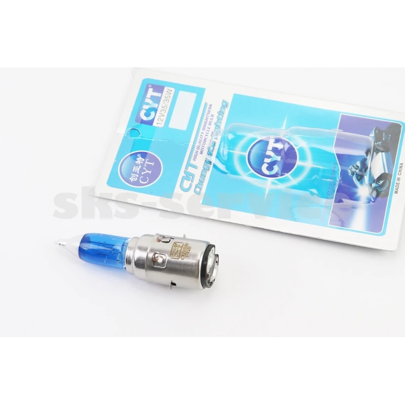 Лампа фари H6 BA20D 12V 35 / 35W super синя свічка тип 5