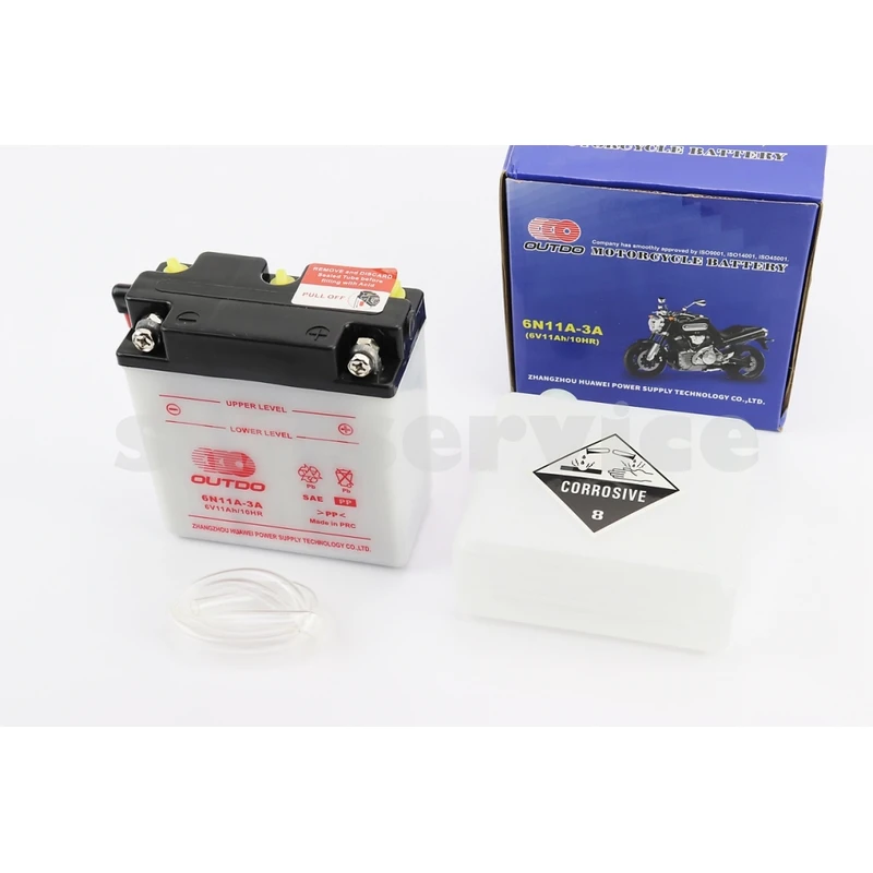 Акумулятор 6V11Ah 6N11A-3A кислотний (L120*W60*H130mm)