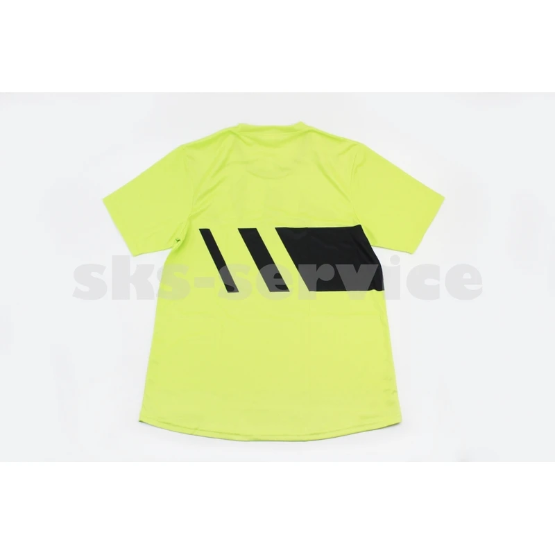 Фото 2 - Футболка (Джерсі) чоловіча L-(Polyester 80% / Spandex 20%), короткі рукави, вільний крій, салатово-чорна, НЕ оригінал