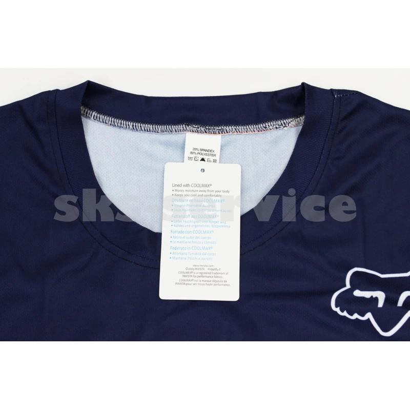 Фото 3 - Футболка (Джерси) мужская L-(Polyester 80% / Spandex 20%), короткие рукава, свободный крой, сине-бирюзовая, НЕ оригинал