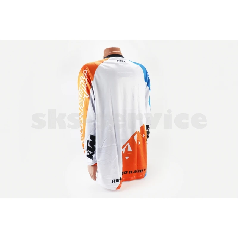 Фото 2 - Футболка (Джерсі) чоловіча XL-(Polyester 100%), довгі рукави, вільний крій, біло-жовто-синій, НЕ оригінал