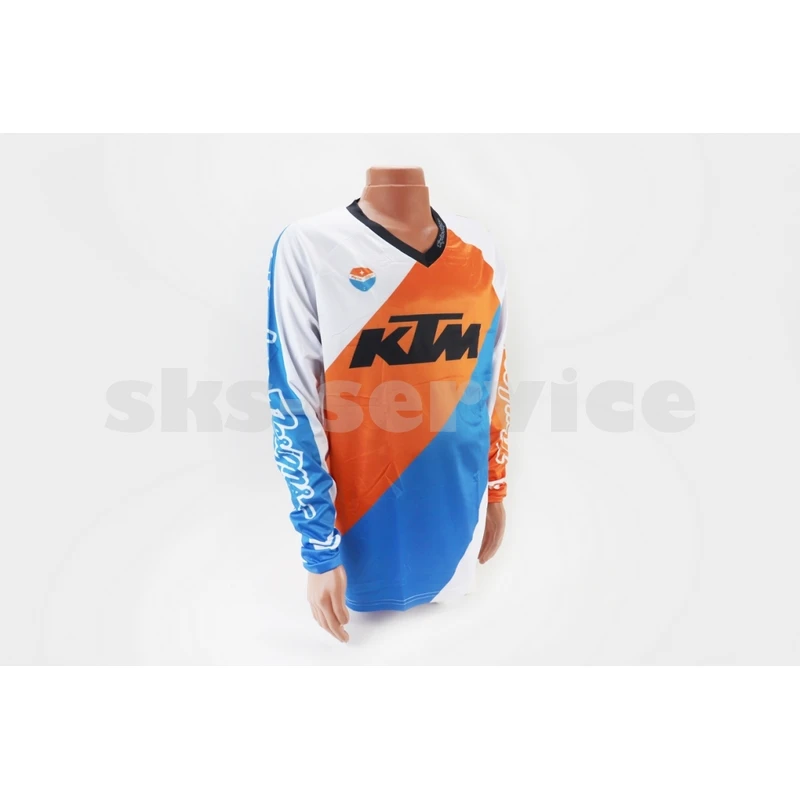 Футболка (Джерсі) чоловіча XL-(Polyester 100%), довгі рукави, вільний крій, біло-жовто-синій, НЕ оригінал
