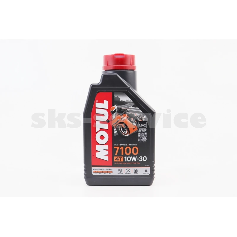 Олива 4T 10W-30 - синтетична мотоциклетна 7100 SYNTHETIC 100%, 1L