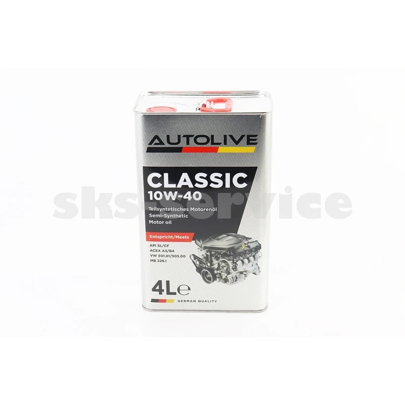 Олива 4T 10W-40 - напівсинтетична універсальна Classiс, 4L Metal
