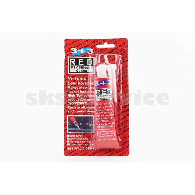 Герметик силіконовий високотемпературний ЧЕРВОНИЙ Gasket Maker RED 100g