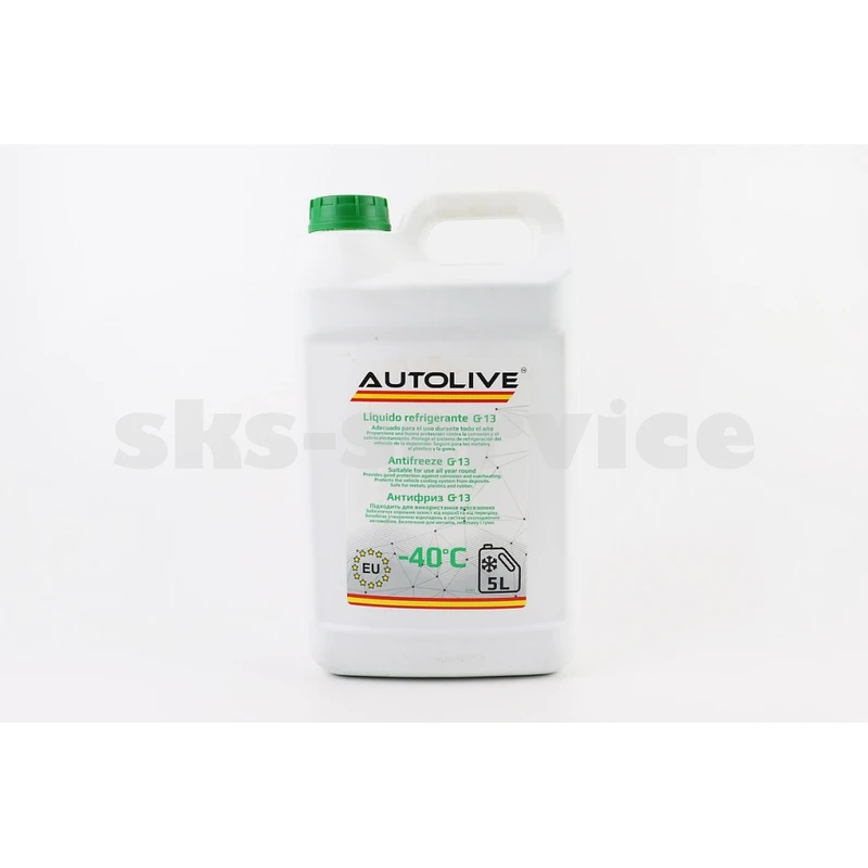 Рідина охолоджуюча -40°C АНТИФРИЗ G13+, зелений 5L