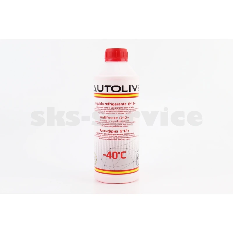 Рідина охолоджуюча -40°C АНТИФРИЗ G12+, червоний 1L