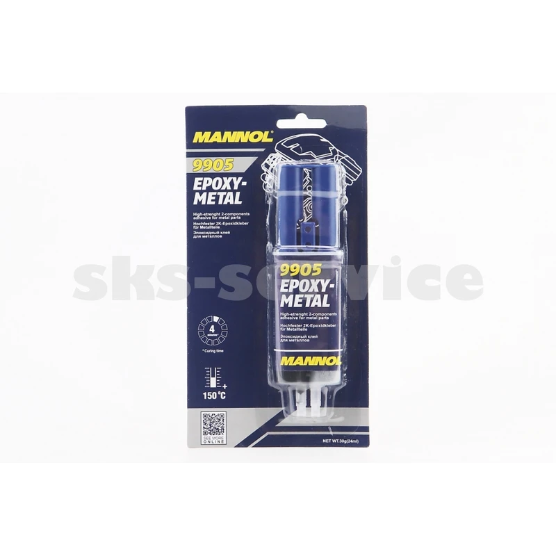 Клей двокомпонентний для металевих деталей EPOXY-METAL, 30g