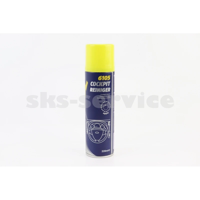 Поліроль для пластика з ароматизатором (яблуко) Cockpit Reiniger, Аерозоль 220ml