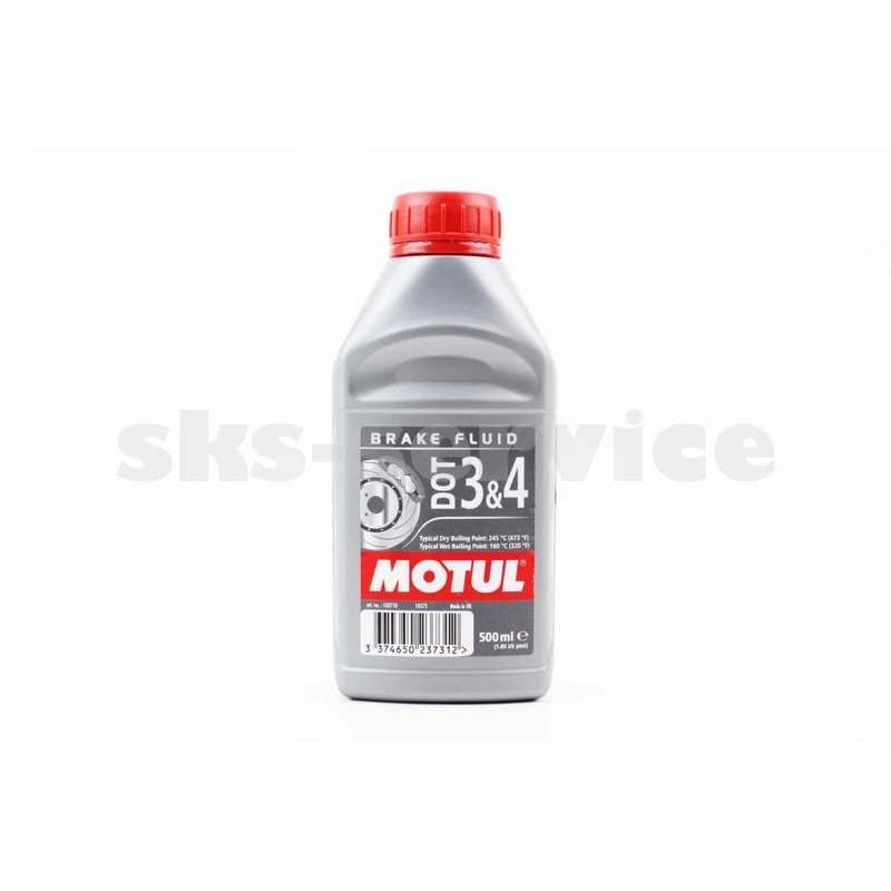 Гальмівна рідина синтетична DOT 3/4 Brake Fluid, 500ml