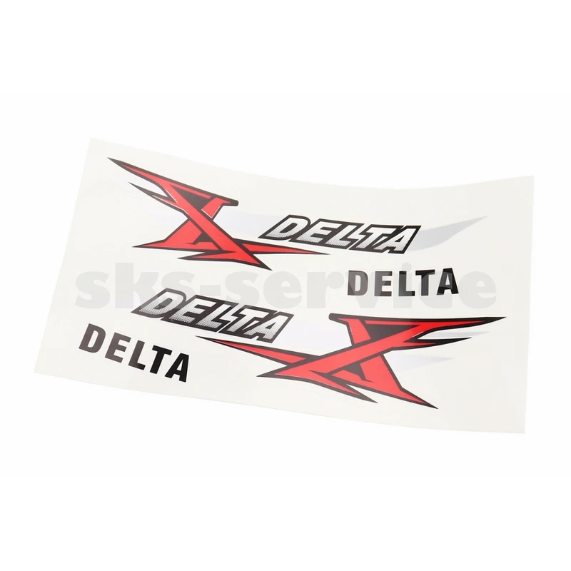 Наклейка DELTA на бак лев, прав к-кт 2шт (25х14см)