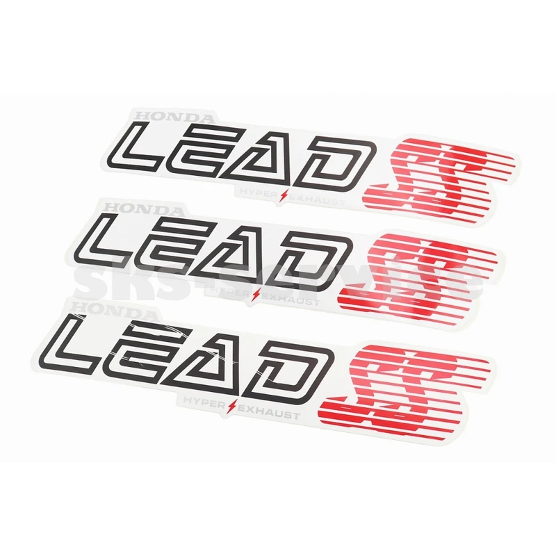 Наклейки набір 3шт HONDA LEAD SS (30х6см), білий