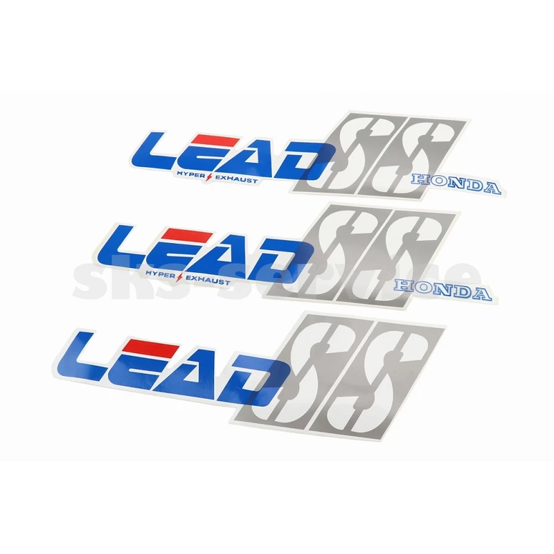 Наклейки набір 3шт HONDA LEAD SS (35х10см), синій