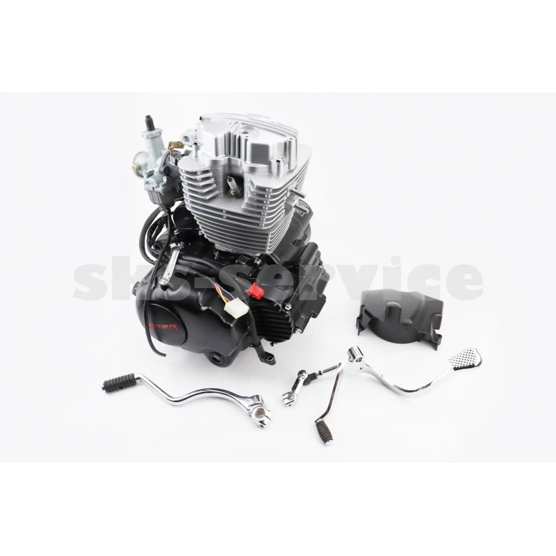 Двигун мотоциклетний в зборі CGB-200cc (164FMLR) + карбюратор (з балансувальним валом)