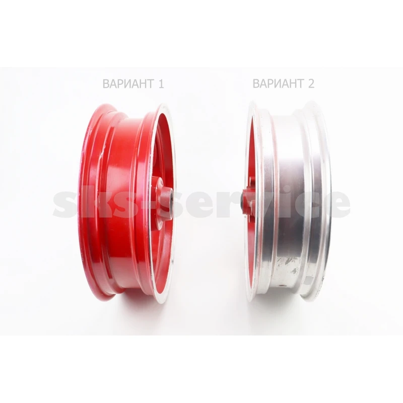 Фото 2 - УЦІНКА Диск передній литий MT3,50x13 d12mm (диск гальм. 3 болта) 3 промені червоний/сірий (VIPER - F1) (див. фото)