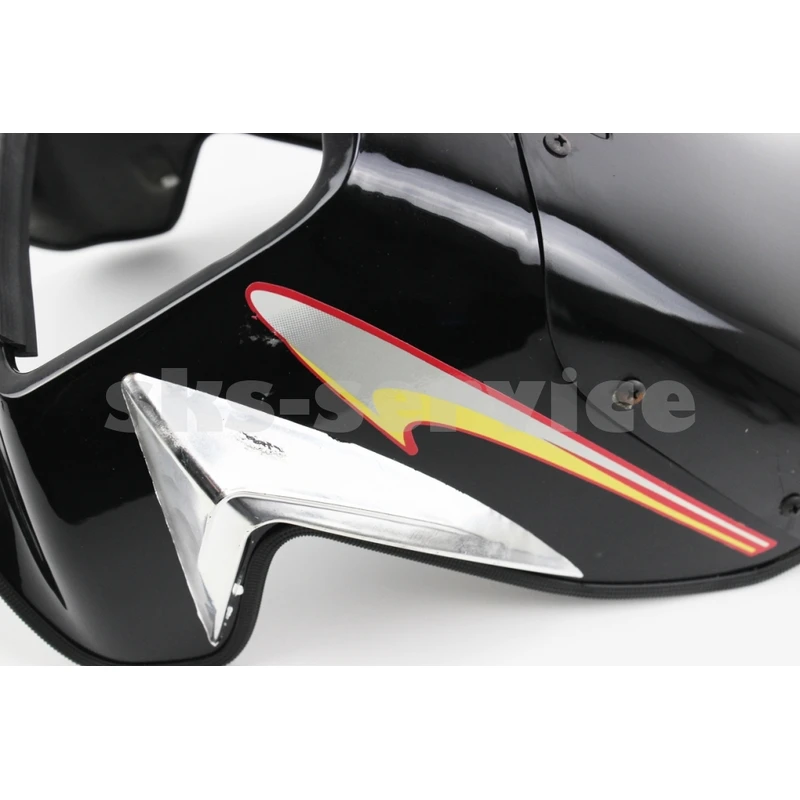 Фото 2 - УЦІНКА CB125-250 (Viper 125J) пластик - обтічник фари квадратної + вітровик + габарит, ЧОРНИЙ (незначні подряпини, див. фото)