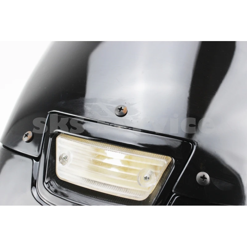 Фото 3 - УЦІНКА CB125-250 (Viper 125J) пластик - обтічник фари квадратної + вітровик + габарит, ЧОРНИЙ (незначні подряпини, див. фото)