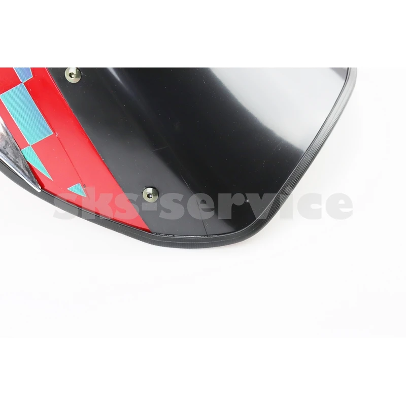 Фото 2 - УЦІНКА CB125-250 (Viper 125J) пластик - обтічник фари квадратної + вітровик + габарит, ЧЕРВОНИЙ (тріщина на обтічнику, див. фото)