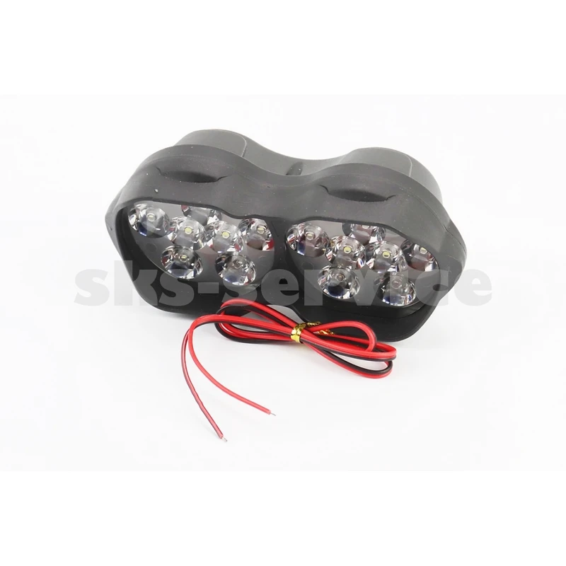 УЦІНКА Фара подвійна додаткова світлодіодна вологозахисна - 18 LED, (146*62mm) з кріпленням, тип 1 (низька інтенсивність світла)