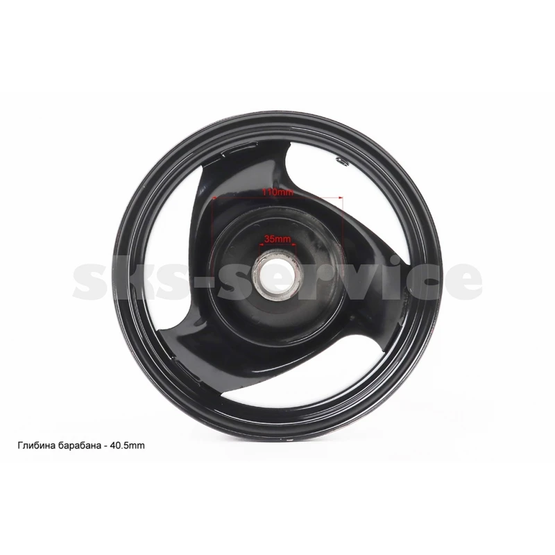 Фото 4 - Диск колісний передній Yamaha (5BM) бараб. гальма (сталевий)