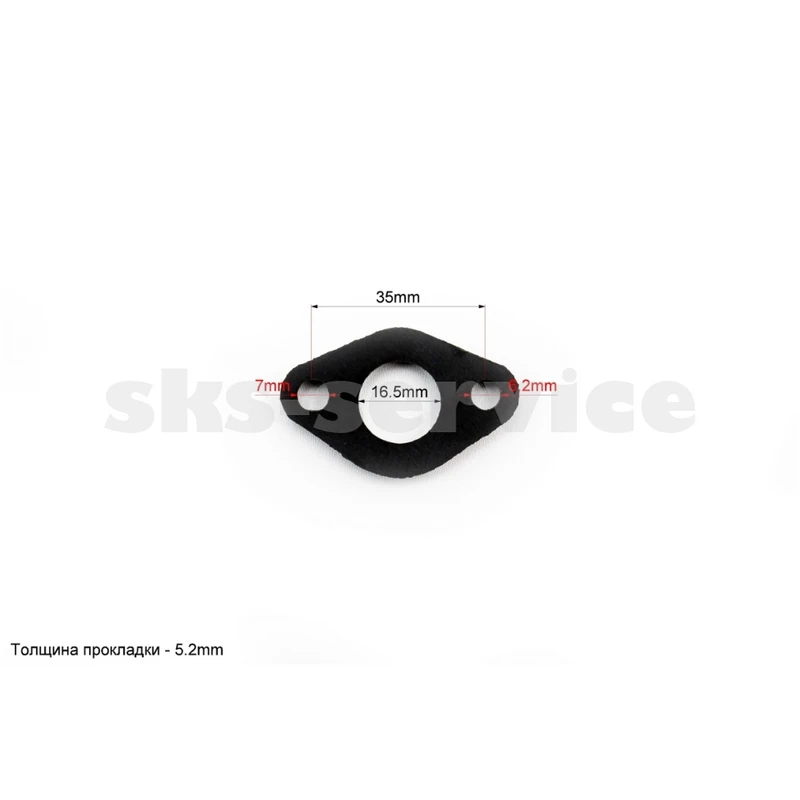 Фото 2 - Прокладка патрубка карбюратора Honda DIO AF18 / 27 (пластмас) d-16,5mm