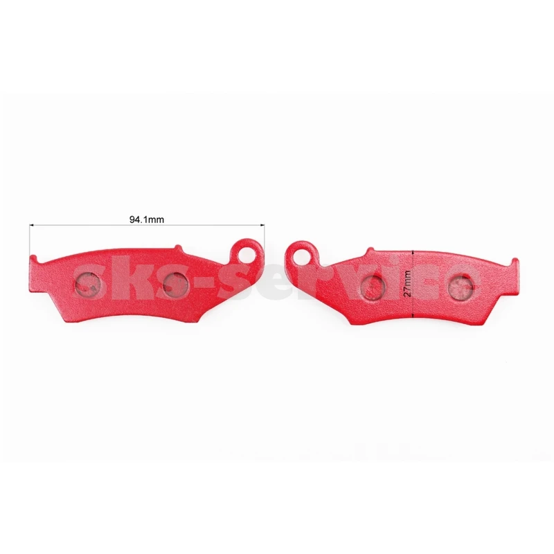 Фото 2 - Гальмівні колодки (дискові) Honda CR 125/XLR 125 RW/CRM 250/XR 250/XL 600; SUZUKI-DR 125/RM 125-250 SBK2; KAWASAKI- KLX 250/ KX 250 к-кт червоні