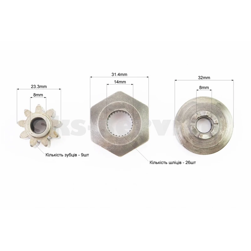 Фото 3 - Храповик кікстартера Suzuki AD50 к-кт 3шт
