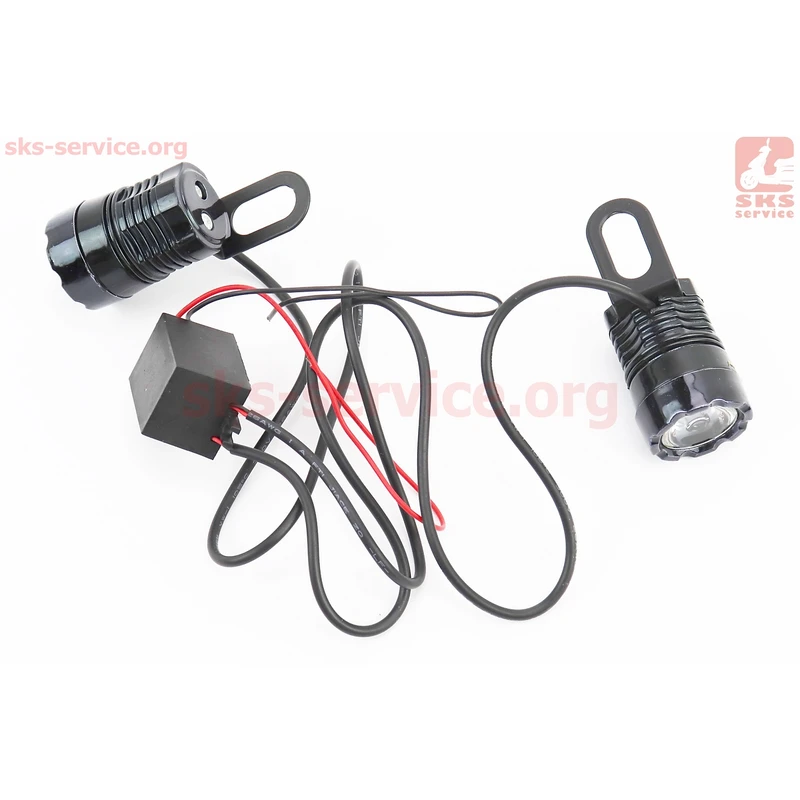 Стробоскоп - 1 LED з кріпленням круглий, к-кт 2шт (три дроти)