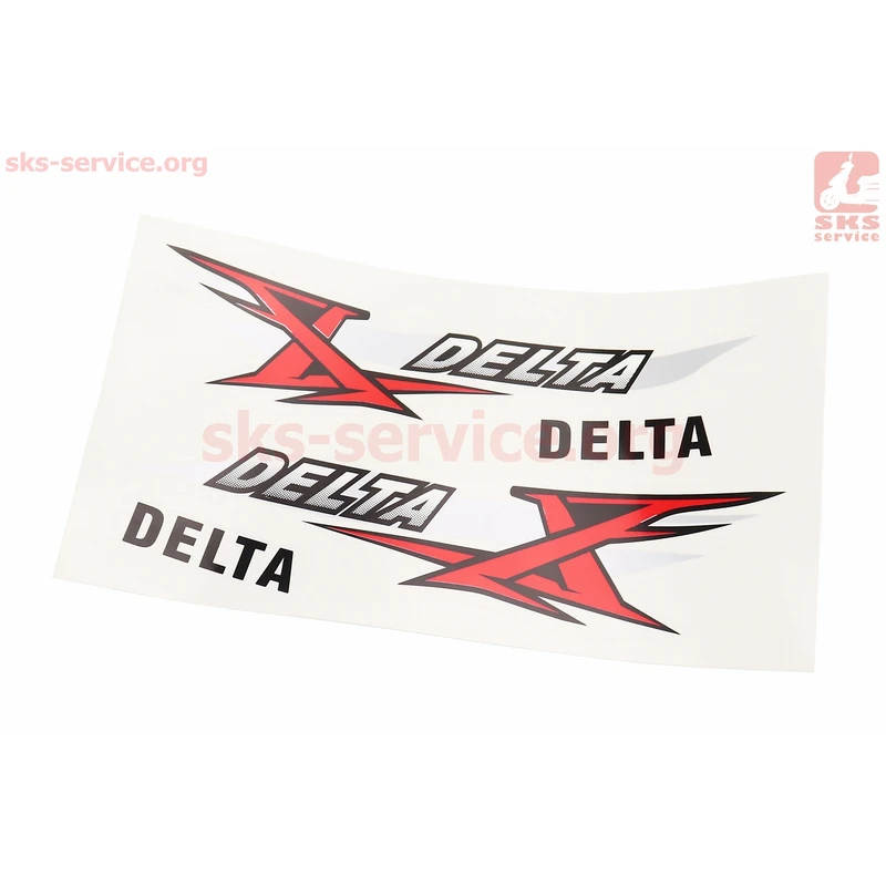 Наклейка DELTA на бак лев, прав к-кт 2шт (25х14см)