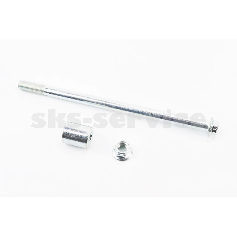 Вісь переднього колеса d10mm; L180mm + втулка, гайка, тип 1