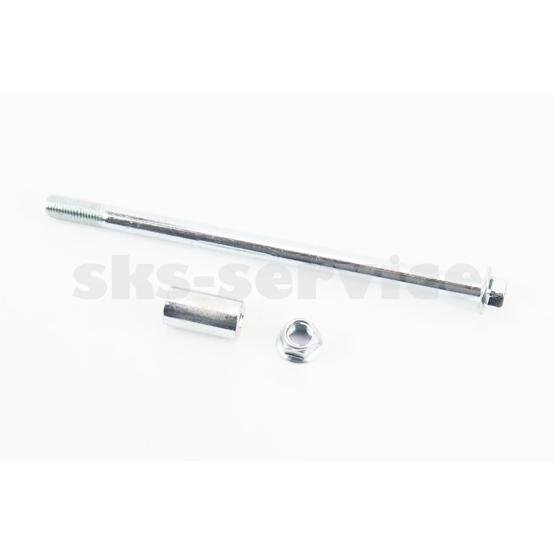 Вісь переднього колеса d10mm; L180mm + втулка, гайка, тип 3