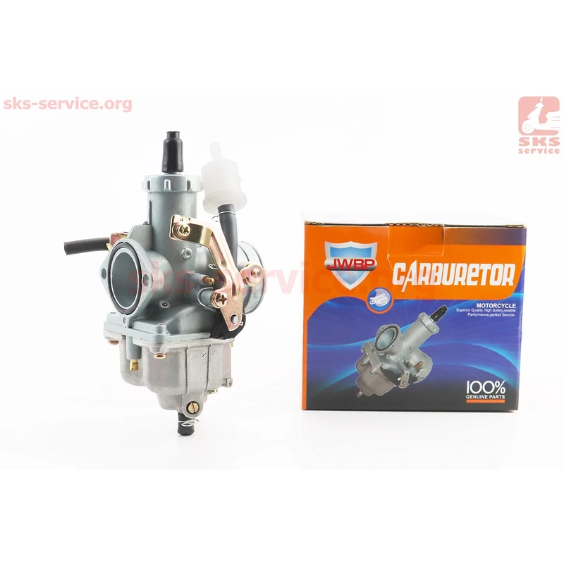 УЦІНКА CB125-300 Карбюратор СВ/CG-200 (d=30), дросель під трос, з прискорювальним насосом (відламаний важіль, див. фото)