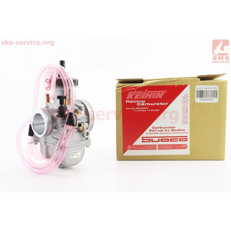 Карбюратор SPORT PWK 34 (d=34mm) з мех. заслінкою, (якісна копія)