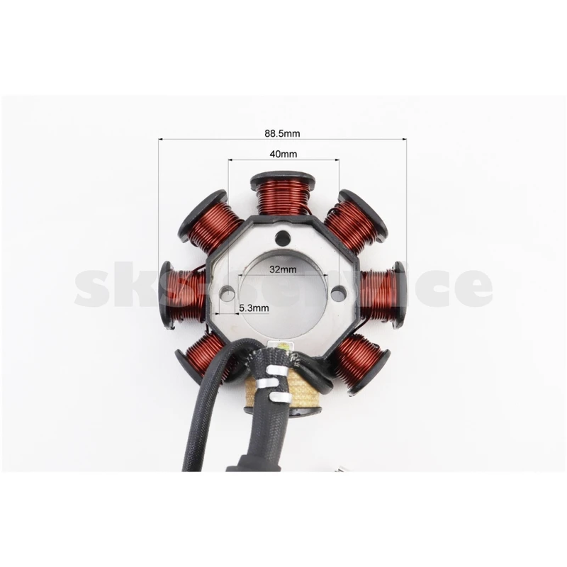 Фото 3 - Kinlon JL150-70C Статор магнето (генератора) (8 котушок 5 дротів), (d=88,5мм)