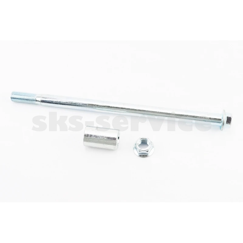 Вісь колеса заднього d15mm; L260mm + втулка, гайка