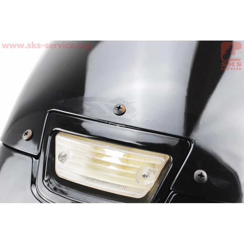 Фото 3 - УЦІНКА CB125-250 (Viper 125J) пластик - обтічник фари квадратної + вітровик + габарит, ЧОРНИЙ (незначні подряпини, див. фото)