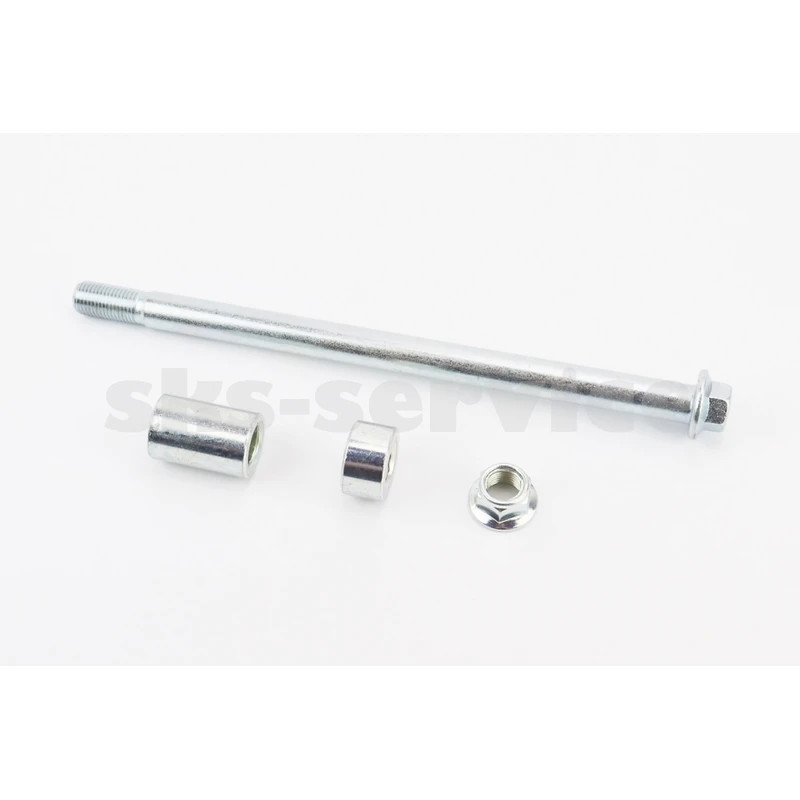 Вісь колеса заднього d15mm; L245mm + 2 втулки