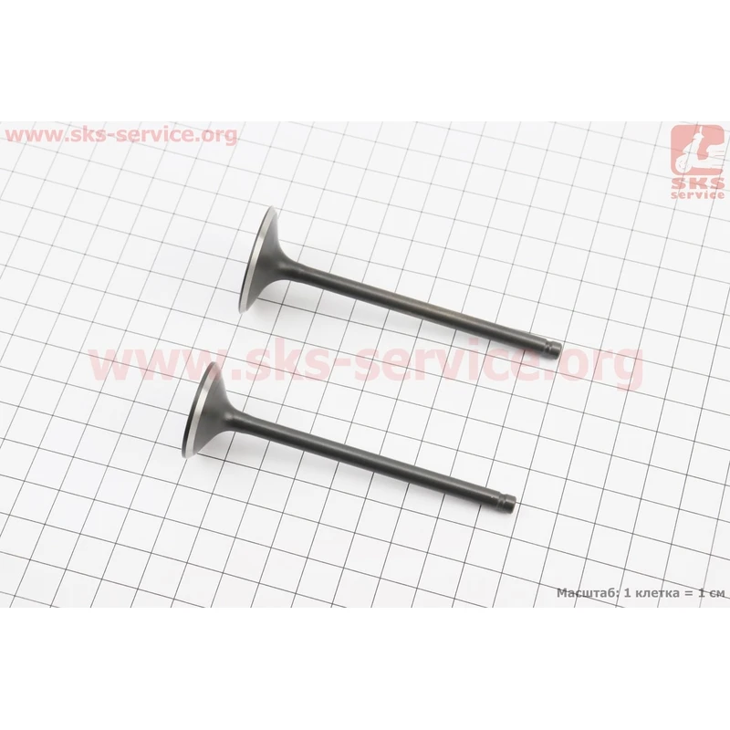 Loncin JL200-68A Клапана випускний (h-88; d-27), впускний (h-88,5; d-31,5) к-кт 2шт СВ-200cc