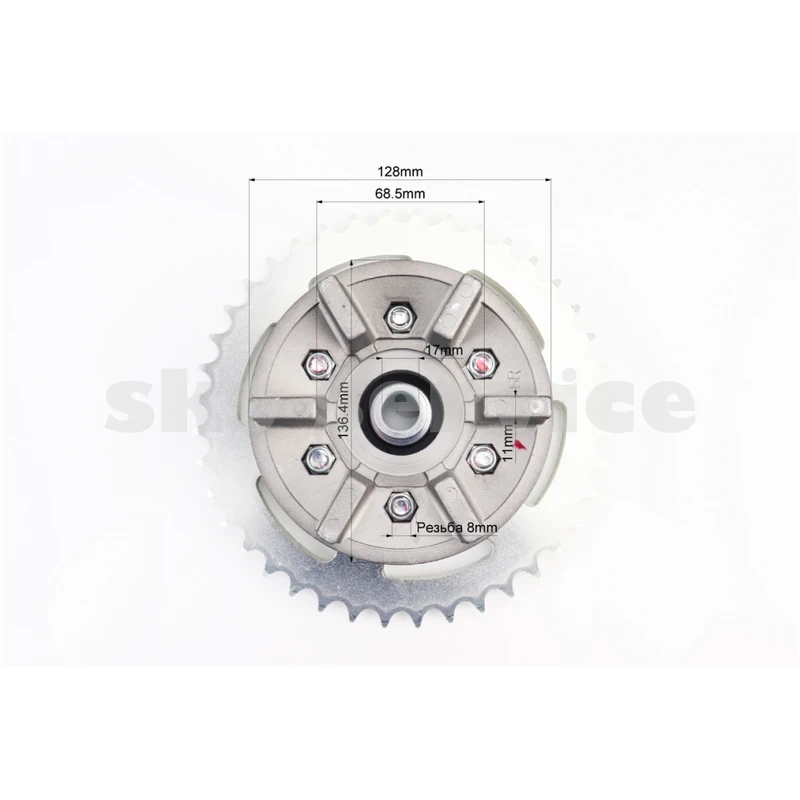 Фото 4 - Loncin LX300-6 Панель демпферна з зіркою 520-40Т в зборі