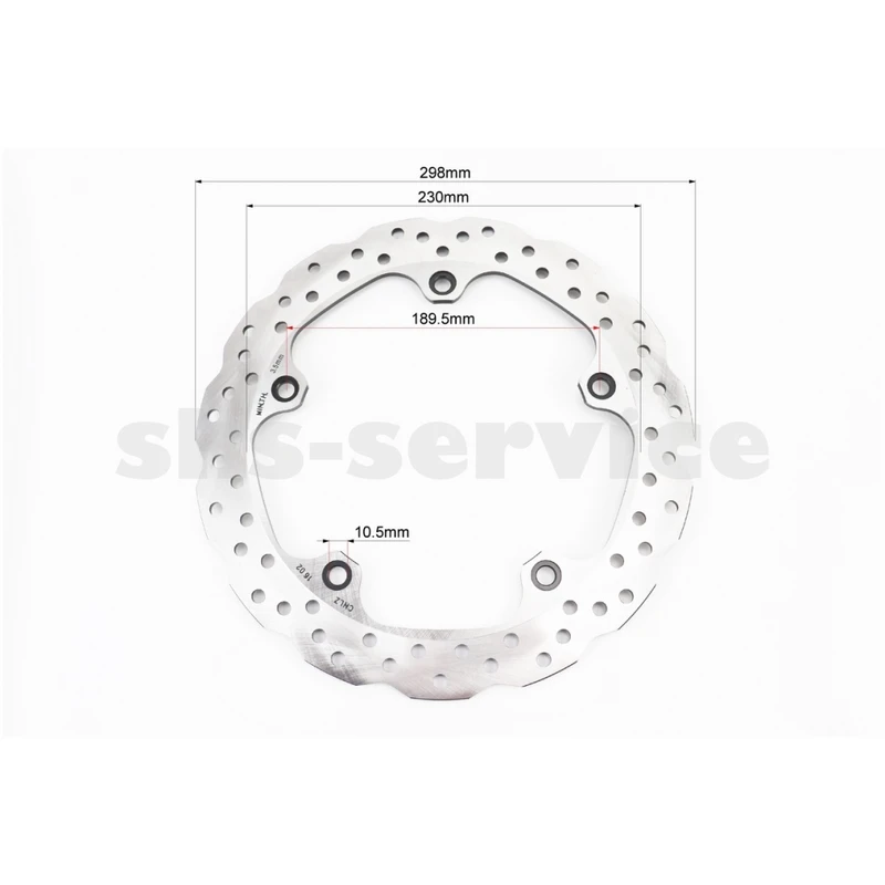 Фото 2 - Loncin LX650DS/LX650-2A Диск гальмівний передній D-298mm