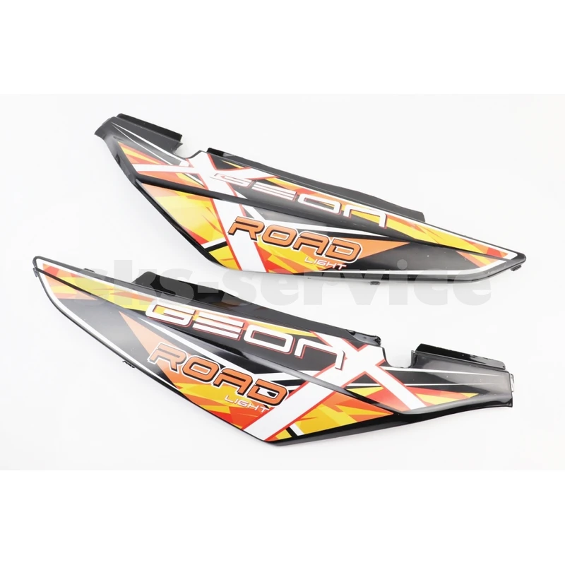 X-Road Light 200-250 пластик - задній бічний лів., прав. к-кт 2шт, ЧОРНИЙ з помаранчевим малюнком