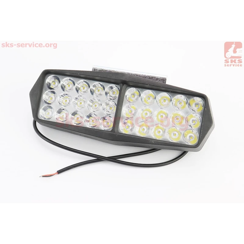 Фара додаткова світлодіодна вологозахисна - 30 LED з кріпленням, прямокутна 190*70мм із стробоскопом