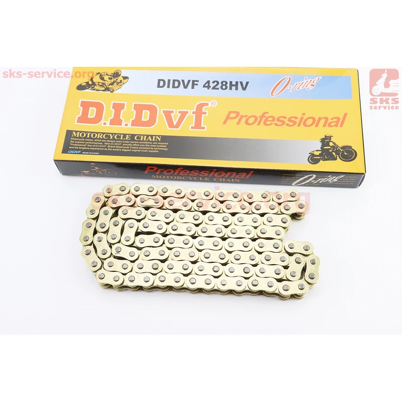 Ланцюг приводу колеса 428HVO*118L GOLD (з сальниками) (є DID на ланці)