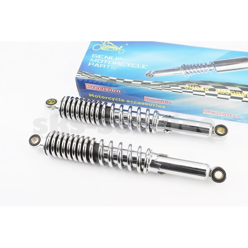 Амортизатор задній 340mm * d50mm (втулка 12mm / втулка 12mm) регулир., хром к-кт 2шт