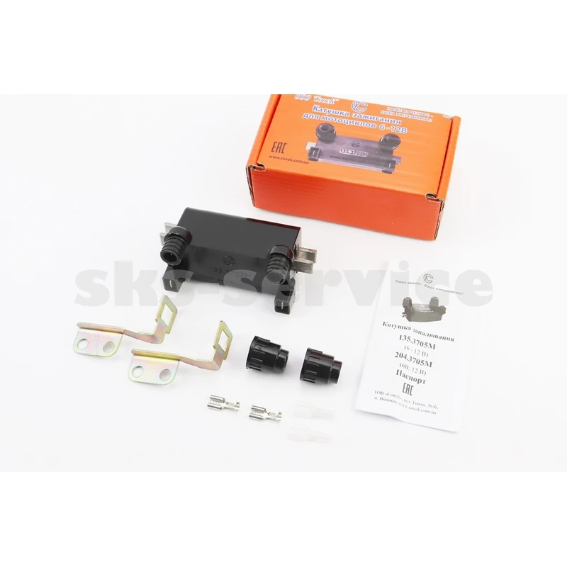 Катушка для микропроцессорного зажигания 135.3705М 6-12V Юпитер, с креплением