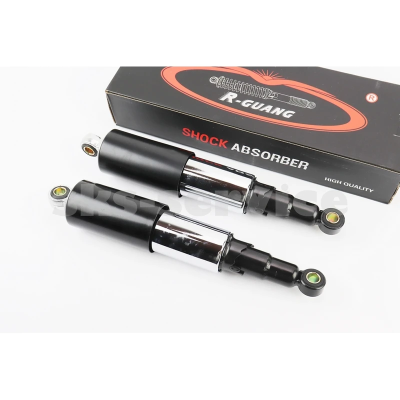 Амортизатор задній 320mm * d60mm (втулка 12mm / втулка 12mm) закритий регулир., чорний к-кт 2шт