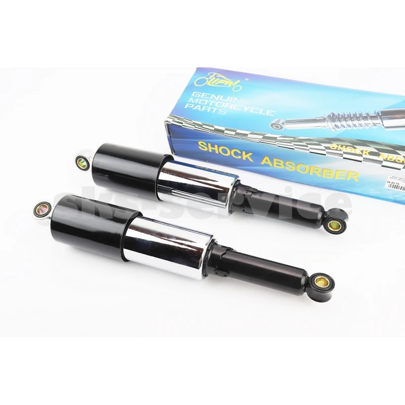 Амортизатор задній 350mm * d60mm (втулка 12mm / втулка 12mm) закритий регулир., чорний к-кт 2шт
