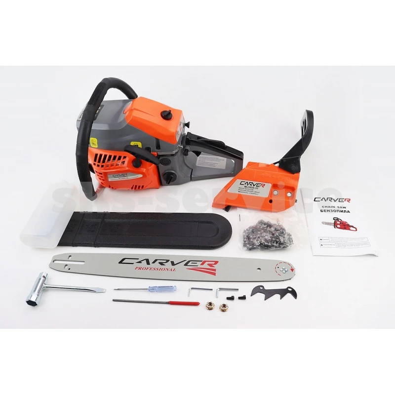 Бензопила Carver ML5800-30 58cc (3,5кВт, шина 18, ланцюг 325-1,5-72зв. коло. зуб) плавний пуск